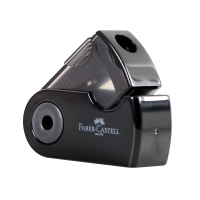 德国推拉双孔卷笔刀1827削笔器转笔刀学生铅笔刨削笔机学生便携式削笔器|单孔[黑色]