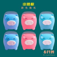 儿童旋笔刀铅笔刀削笔器小刀手动小学生用绞剥钻笔刀笔刨便携式小卷笔刀削笔刀迷你小型小巧|6个装[小猪款]可收纳纸屑