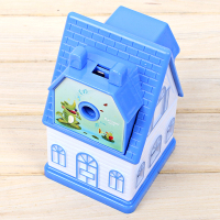 小学生卡通削笔机手摇削笔器旋转铅笔刀卷笔刀削笔刀铅笔绞刨刀|小房子蓝色