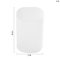 圆形笔筒-白色 简约磨砂多功能斜插式笔筒学生大容量圆形方形少女心桌面收纳盒