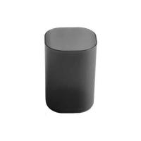 磨砂黑-圆筒x1 原套餐 ins北欧简约无印四格斜插式办公室笔筒桌面文具化妆刷口红收纳盒