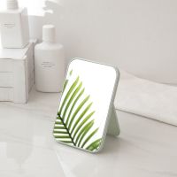 北欧蓝 化妆镜便携小镜子公主镜桌面镜子随身镜折叠梳妆镜可爱全身美妆镜