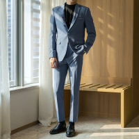 小西装男套装修身韩版潮流帅气休闲西服外套职业商务正装