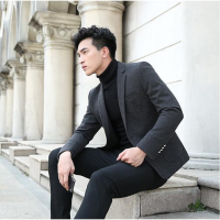 潮牌2020春夏韩版小西装男士休闲西服修身显瘦男西装外套西服