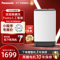 松下(Panasonic)洗衣机全自动10kg波轮洗衣机家用大容量节能省水除螨洗人工智能桶洗净 XQB100-TN1FF