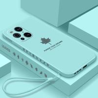 oppofindx3手机壳新款opop手机套findx3pro液态硅胶全包防摔findx2超薄个红叶子findx