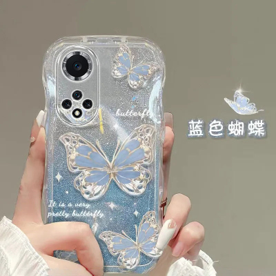 莱圳发适用于华为nova9pro手机壳女软硅胶曲面屏气泡波浪全包边薄nova9pro蝴蝶