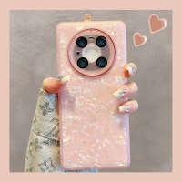 适用华为mate40pro手机壳贝壳纹mate50高级新款mate30自带镜头膜