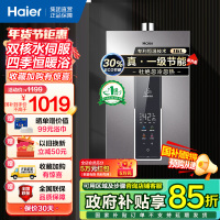 海尔(Haier)燃气热水器天然气增压变频水伺服恒温家用洗澡大水量多重安防健康洗APP智能16L [WM5]