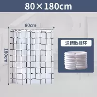 免打孔浴帘套装防水帘子布加厚挂帘卫生间浴室帘洗澡隔断帘 三维工匠