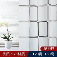 北欧浴室帘卫生间EVA浴帘防水布加厚遮档隔断帘淋浴挂帘子 三维工匠