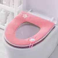 马桶垫坐垫家用毛绒冬季坐便套拉链式加厚两件套马桶贴防水四季 三维工匠