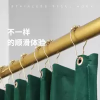 高品质304不锈钢浴帘挂钩浴帘环黑色浴帘挂钩 三维工匠 黑(2.0m帘宽需要13个)