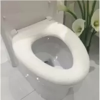 马桶垫 坐垫马桶套圈纯色坐垫圈 黑白色加厚针织毛绒坐垫。 三维工匠