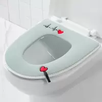 爱心提手通用防水马桶坐垫冬季马桶垫家用夏季坐便套坐便器垫圈贴 三维工匠