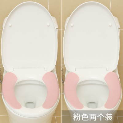 FaSoLa粘贴式通用马桶垫坐便套加厚防水家用马桶套圈水晶绒马桶贴 三维工匠