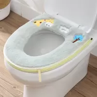 家用通用马桶垫防水厕所坐垫可爱坐便套拉链式秋冬加厚马桶圈 三维工匠