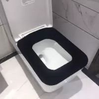 方形马桶垫 卫生间纯色加厚加大马桶圈 黑白灰色马桶坐便套 三维工匠