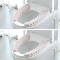 马桶坐垫家用垫粘贴式 冬季毛绒防水通用坐便器垫圈加厚贴 三维工匠马桶垫
