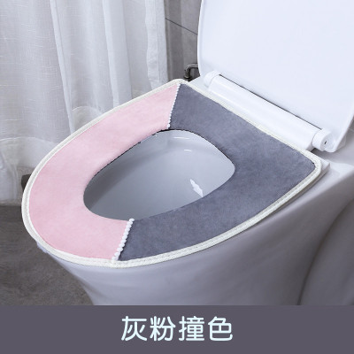 马桶坐垫套春夏四季家用圈套大号加大防水粘贴式卫生间坐便套通用 三维工匠马桶垫