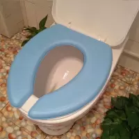 马桶垫坐垫防水通用粘扣式可水洗泡沫冬季保暖马桶圈马桶卫生护套 三维工匠