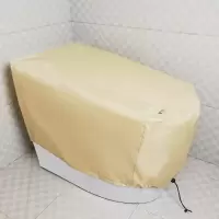 智能纯色加厚马桶盖罩防水淋浴保护防尘套欧式简约通用一体挡水罩 三维工匠马桶垫