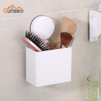 梳子收纳架卫生间壁挂收纳架浴室吸盘置物架牙刷牙膏餐具收纳盒 三维工匠牙刷架