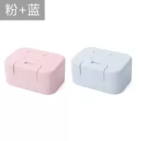 香皂盒带盖旅行密封便携式塑料皂盒简约浴室卫生间沥水肥皂盒皂托 三维工匠