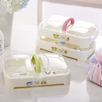 大号浴室学生宿舍肥皂盒创意卫生间防水带盖简约沥水洗衣皂香皂盒 三维工匠