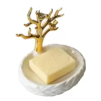 北欧ins现代简约陶瓷复古卫浴装饰肥皂托首饰戒指架摆 三维工匠