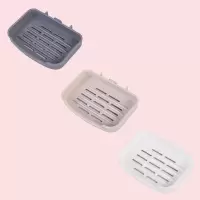 肥皂盒架子沥水卫生间创意免打孔洗衣肥皂盒双层吸盘壁挂式香皂盒 三维工匠