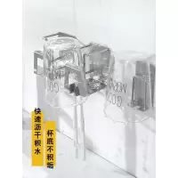 牙膏牙刷置物架免打孔卫生间吸壁式家用不锈钢涑口杯架电动牙刷架 三维工匠 升级款牙刷架2个