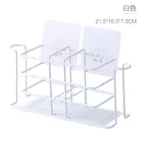 挂牙刷架吸壁式简约日式宿舍套装刷牙杯洗手间挂墙欧式洗脸台沥水 三维工匠 收藏加购优先发货