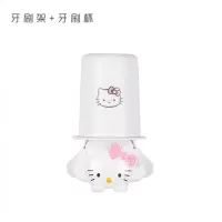 可爱牙刷架漱口杯套装免打孔壁挂式家用卫生间儿童牙膏牙刷置物架 三维工匠 红色挤牙膏器