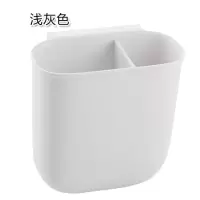 卫生间吸壁式牙刷架壁挂洗漱架 免打孔牙刷洗漱用品收纳架 三维工匠 浅灰色