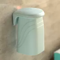 简约磁吸漱口杯套装家用创意时尚刷牙杯架磁悬牙缸挂壁情侣牙刷杯 三维工匠 粉红色牙刷架