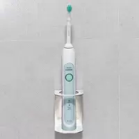 电动牙刷架牙刷置物架吸壁式免打孔卫生间壁挂式304不锈钢牙杯架 三维工匠 1孔位[送免钉胶套装]
