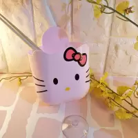 两用可挂可吸可爱卡通猫猫牙刷架杂物筒收纳桶多用途收纳架置物架 三维工匠 糖果DIY收纳