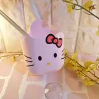 两用可挂可吸可爱卡通猫猫牙刷架杂物筒收纳桶多用途收纳架置物架 三维工匠 DIY头型小鸭收纳