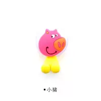 卡通吸盘牙刷架免打孔浴室置物架吸壁式挂架卫生间放牙刷的架子 三维工匠 小猪5只装