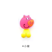 卡通吸盘牙刷架免打孔浴室置物架吸壁式挂架卫生间放牙刷的架子 三维工匠 小猪+小猫+小兔+青蛙+奶牛