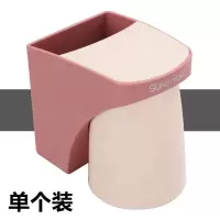免打孔牙刷架子置物架卫生间情侣简约吸壁挂式牙刷杯架漱口杯套装 三维工匠 三个装[红+绿+蓝]