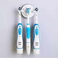 浴室创意强力吸盘牙刷架吸壁式免打孔剃须刀架卫生间挂电动牙刷架 三维工匠 3个位牙刷架