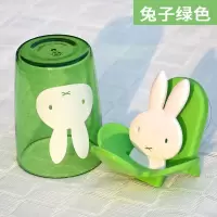 卫生间吸壁挂式创意情侣壁挂洗漱口杯架套装刷牙杯子置物架 三维工匠 花青蛙杯牙刷架