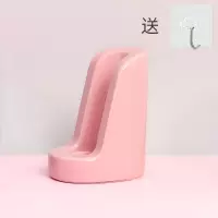 美式电动牙刷架座陶瓷放电动牙刷底座置物架台面收纳沥水底座创意 三维工匠 粉色+绿色硅藻泥垫自由搭配