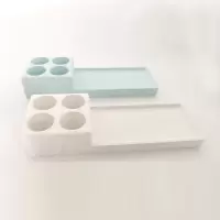 硅藻土电动牙刷座实用牙刷收纳盒吸水牙刷架硅藻泥牙刷洗漱垫 三维工匠 小号普通牙刷架粉红色