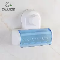 浴室吸盘牙刷架免打孔牙具架壁挂式卫生间牙刷盒吸壁式牙刷置物架 三维工匠 白色