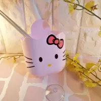 两用可挂可吸可爱卡通猫猫牙刷架杂物筒收纳桶多用途收纳架置物架 三维工匠 向日葵萝卜DIY收纳