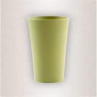 创意稻壳漱口杯家庭情侣牙刷杯简约塑料牙缸套装大小杯 三维工匠 本色小号洗漱杯