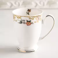 欧式情缘卫浴自由搭配漱口杯牙刷杯刷牙杯牙具卫浴五件洗漱用品 三维工匠 欧式情缘金手柄漱口杯洗漱杯